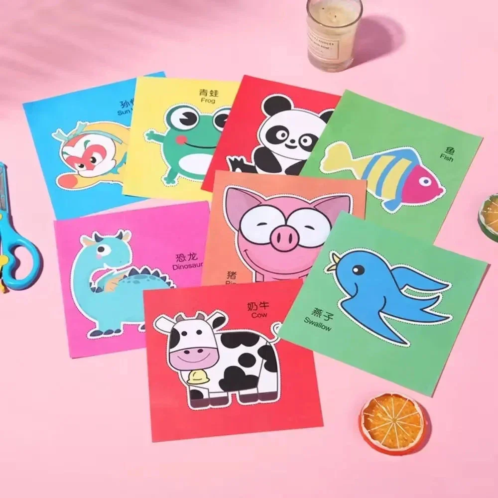 48Pcs Kids Craft Paper Cut Book - DIY Cartoon Scrapbooking & Educational Toys - Image 3