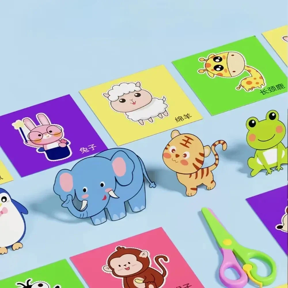 48Pcs Kids Craft Paper Cut Book - DIY Cartoon Scrapbooking & Educational Toys - Image 5