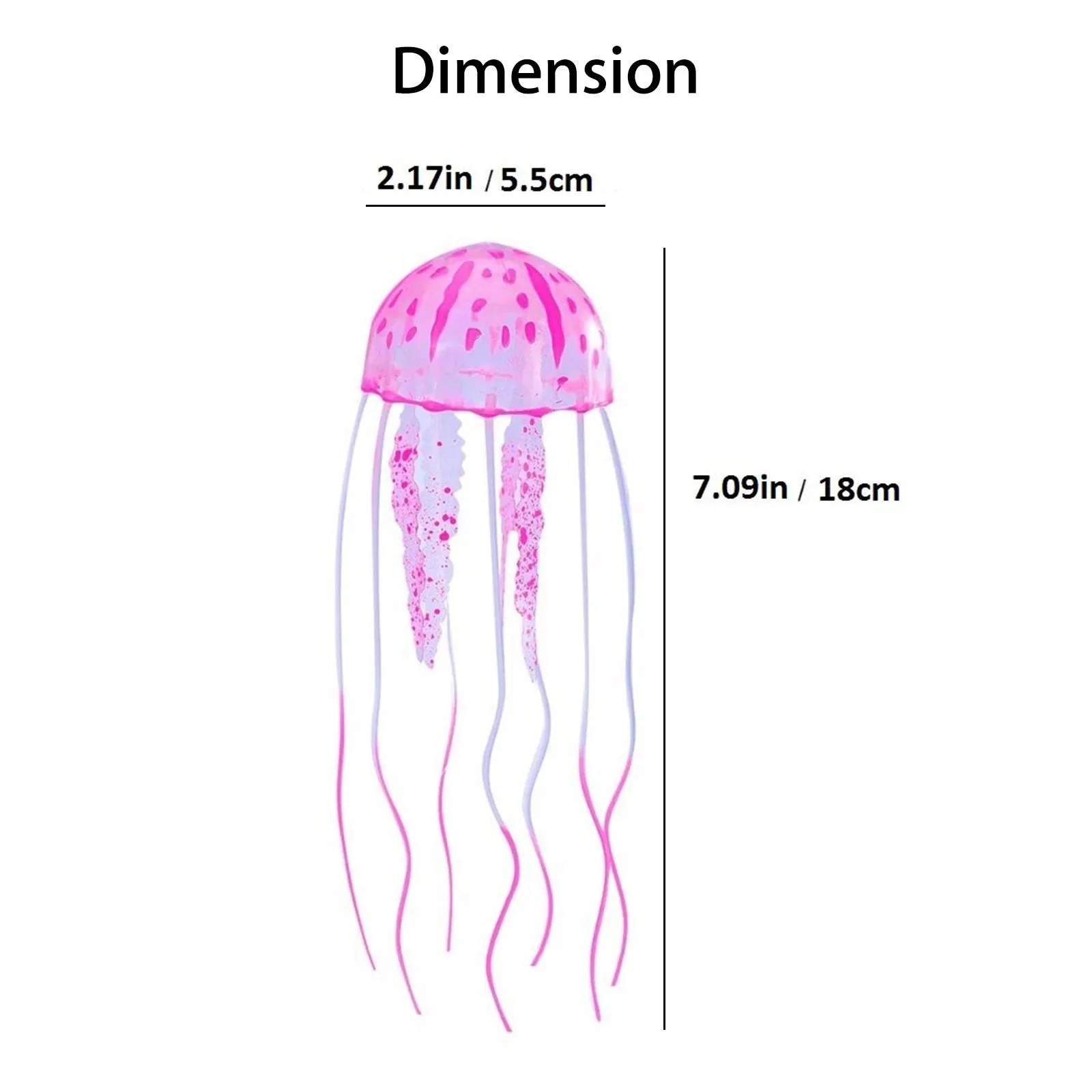 4Pcs Jellyfish Aquarium Decorations, Glowing Effect Fish Tank Ornament - Image 4