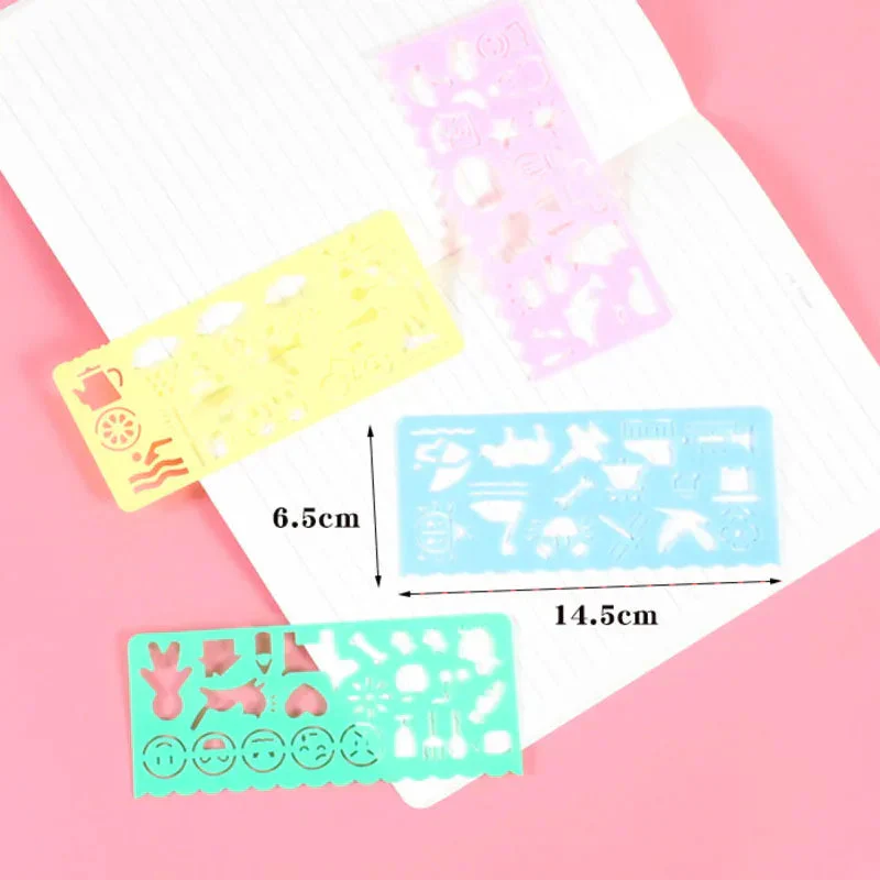 4PCS Kids Drawing Toys Painting Template Board Plastic Ruler Art Craft Juguetes Learning Draw Educational Toys For Children Gift - Image 6