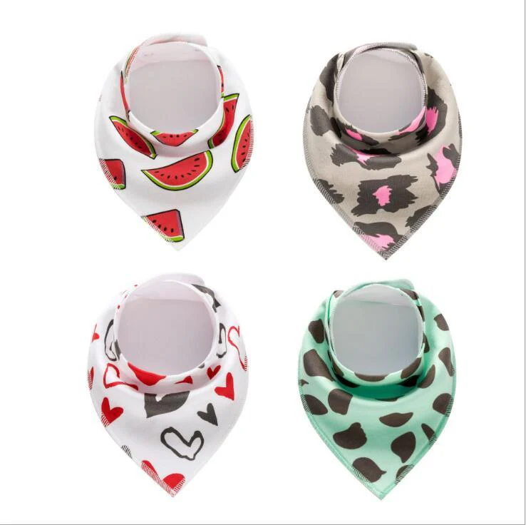 4pcs Lot Bibs Burp Cloth Print Arrow Wave Triangle Baby Bibs Cotton Bandana Accessories - Image 32