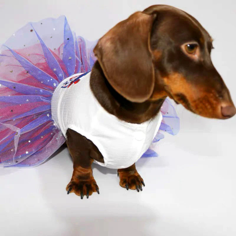 4th of July Dog Dress – Tulle Skirt & Patriotic Print - Image 6