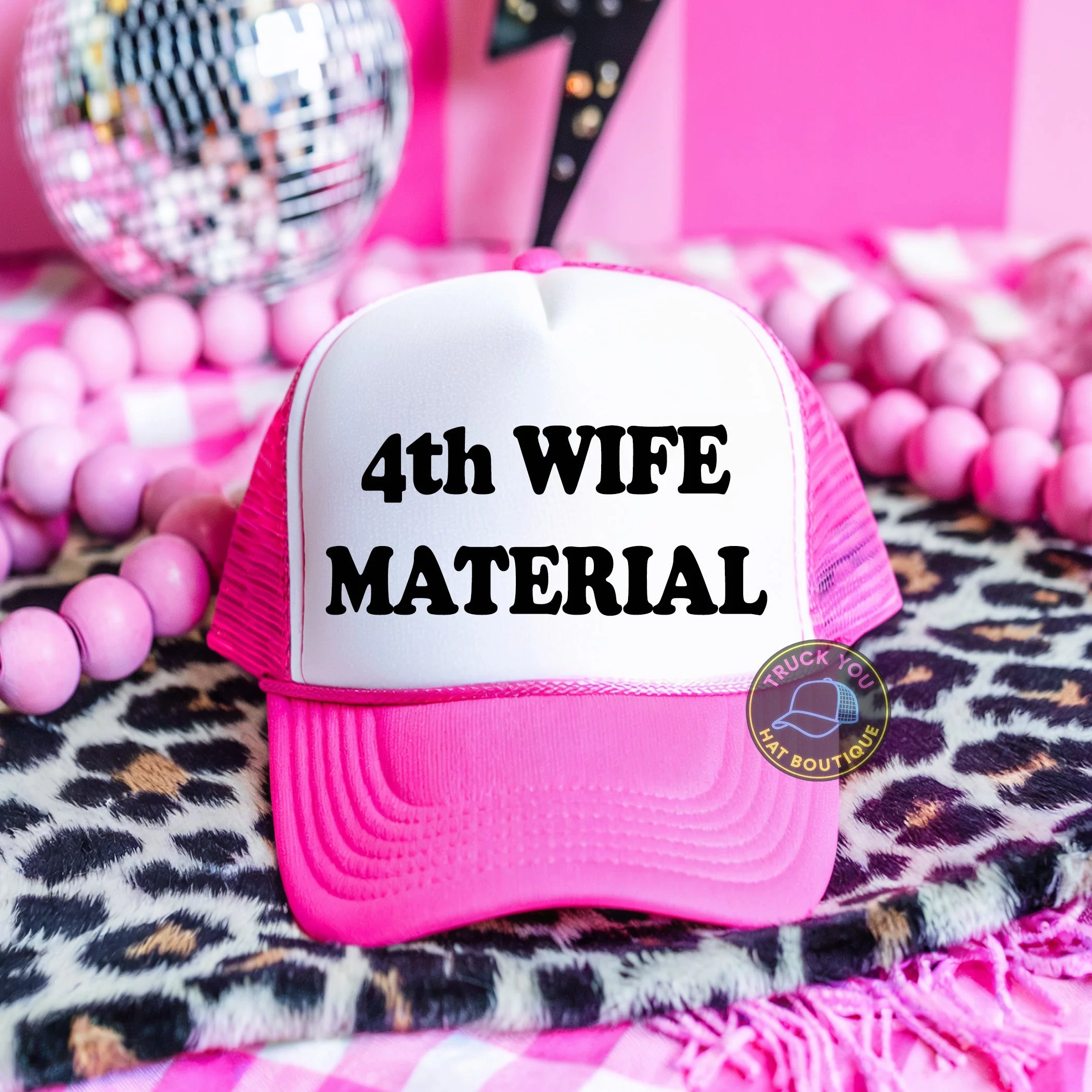 4th Wife Material Adult Otto Foam Trucker Hat - Image 2