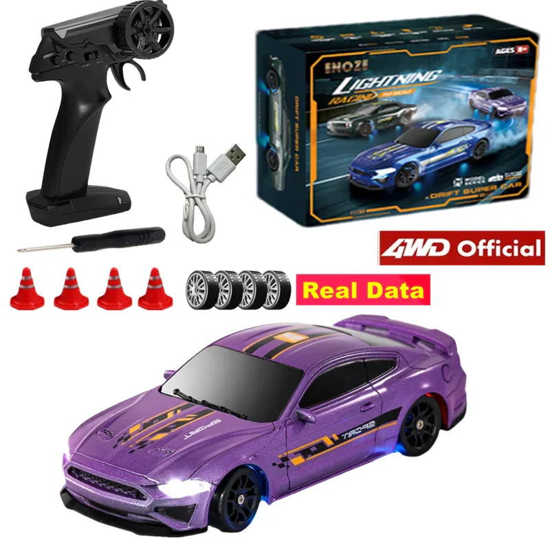 4WD RC Drift Racing Car - 1/43 Mini High-Speed Electric Car with Gyroscope, Realistic Lights, Remote Control Toy for Kids & Adults - Image 12