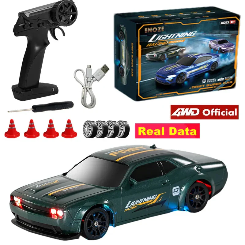 4WD RC Drift Racing Car - 1/43 Mini High-Speed Electric Car with Gyroscope, Realistic Lights, Remote Control Toy for Kids & Adults - Image 14