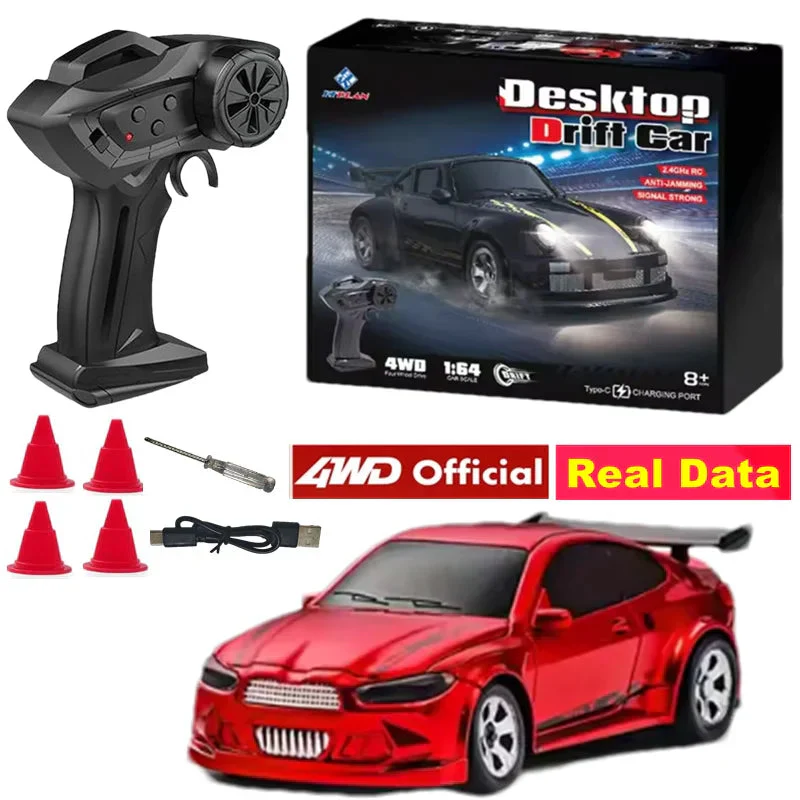 4WD RC Drift Racing Car - 1/43 Mini High-Speed Electric Car with Gyroscope, Realistic Lights, Remote Control Toy for Kids & Adults - Image 8