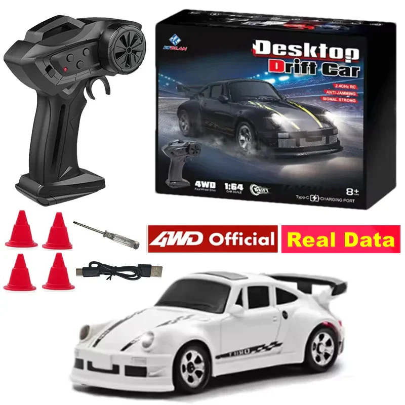 4WD RC Drift Racing Car - 1/43 Mini High-Speed Electric Car with Gyroscope, Realistic Lights, Remote Control Toy for Kids & Adults - Image 9