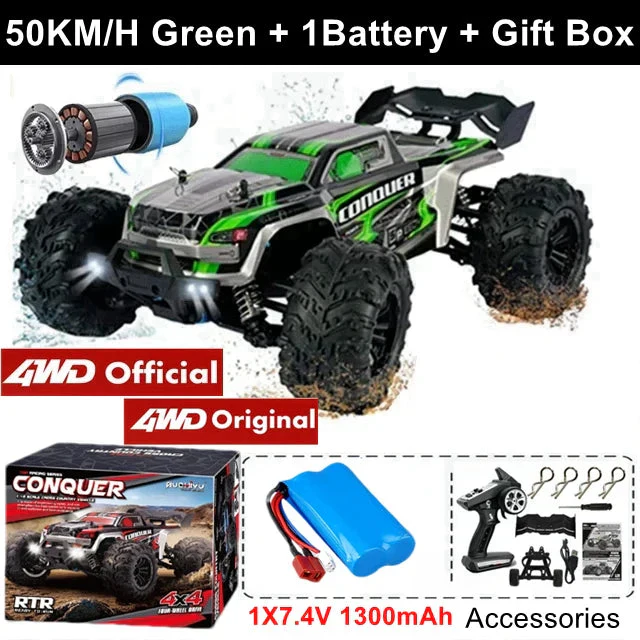 4WD RC Off-Road Car - 1:16 High-Speed Brushless Truck, 50-80KM/H, 4x4 Drift Racing Toy for Kids & Adults - Image 18
