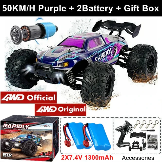 4WD RC Off-Road Car - 1:16 High-Speed Brushless Truck, 50-80KM/H, 4x4 Drift Racing Toy for Kids & Adults - Image 21