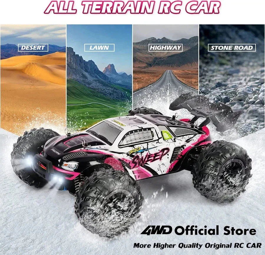 4WD RC Off-Road Car - 1:16 High-Speed Brushless Truck, 50-80KM/H, 4x4 Drift Racing Toy for Kids & Adults - Image 3