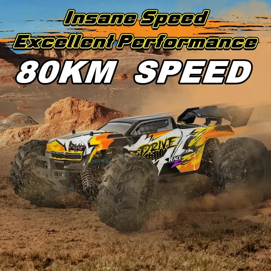 4WD RC Off-Road Car - 1:16 High-Speed Brushless Truck, 50-80KM/H, 4x4 Drift Racing Toy for Kids & Adults - Image 4