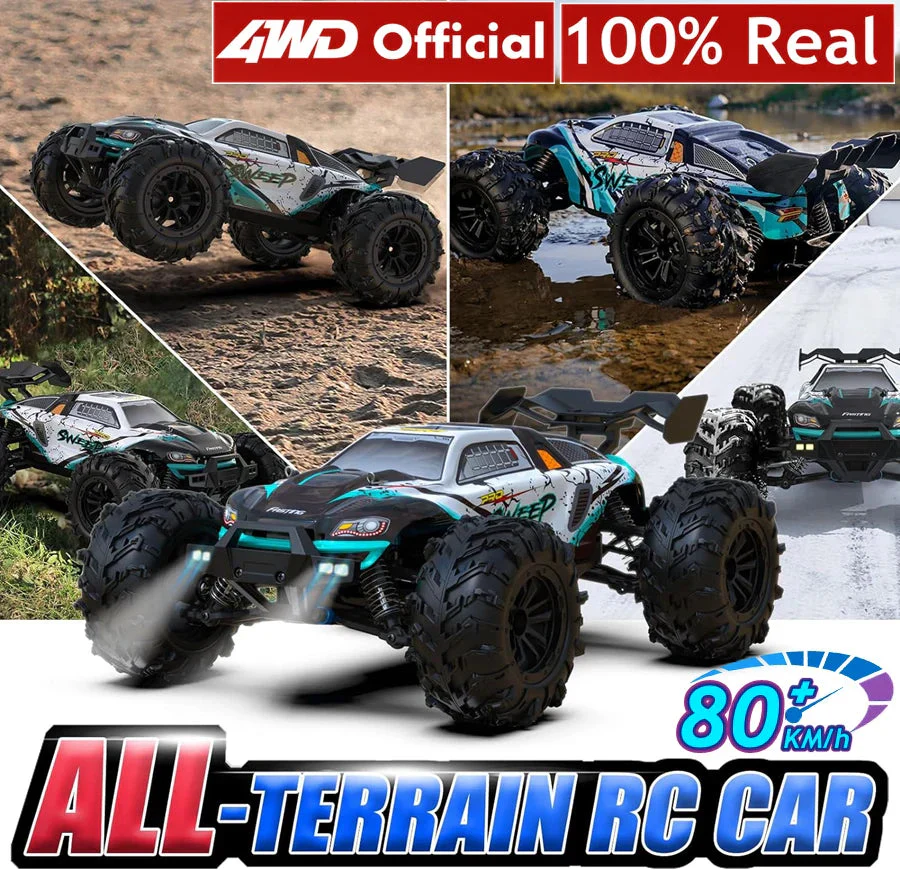 4WD RC Off-Road Car - 1:16 High-Speed Brushless Truck, 50-80KM/H, 4x4 Drift Racing Toy for Kids & Adults - Image 6