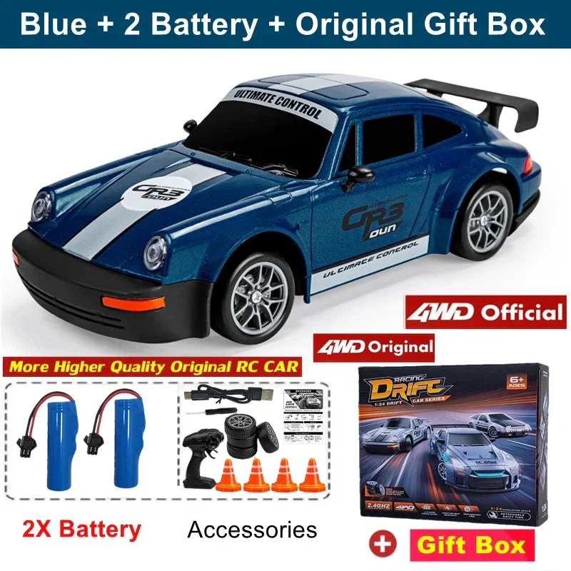 4WD Remote Control Drift Car - 1:24 Scale High-Speed Racing Car, 2.4G Radio, 20KM/H Mini RC Car for Boys & Teens - Image 13
