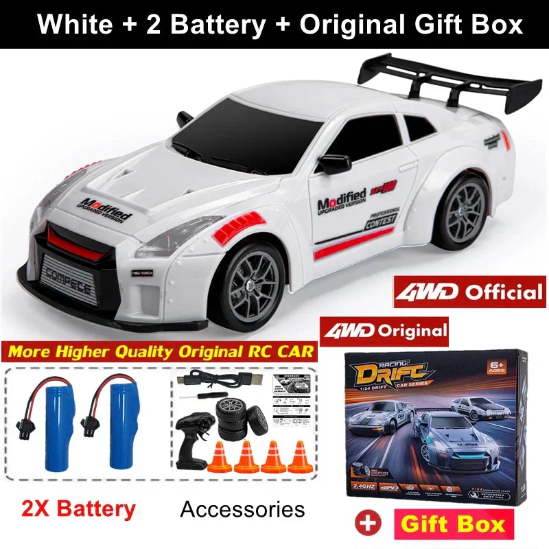 4WD Remote Control Drift Car - 1:24 Scale High-Speed Racing Car, 2.4G Radio, 20KM/H Mini RC Car for Boys & Teens - Image 14