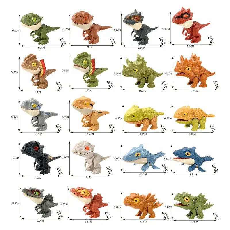 5/10PCS Finger-biting Dinosaurs Movable Joints Size Simulation Dinosaur Model Toys Children Educational Toys Children Christmas - Image 3