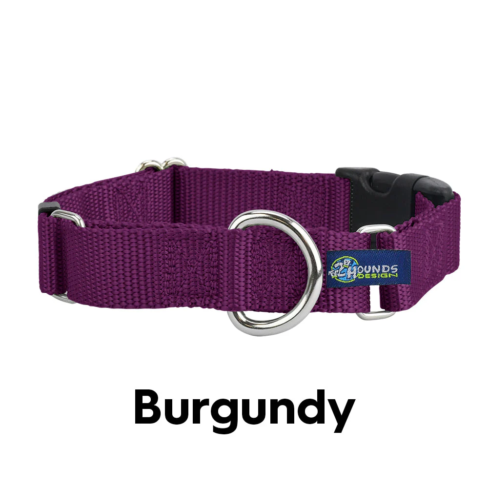 5/8″ and 1″ Burgundy Nylon Dog Collar - Image 3
