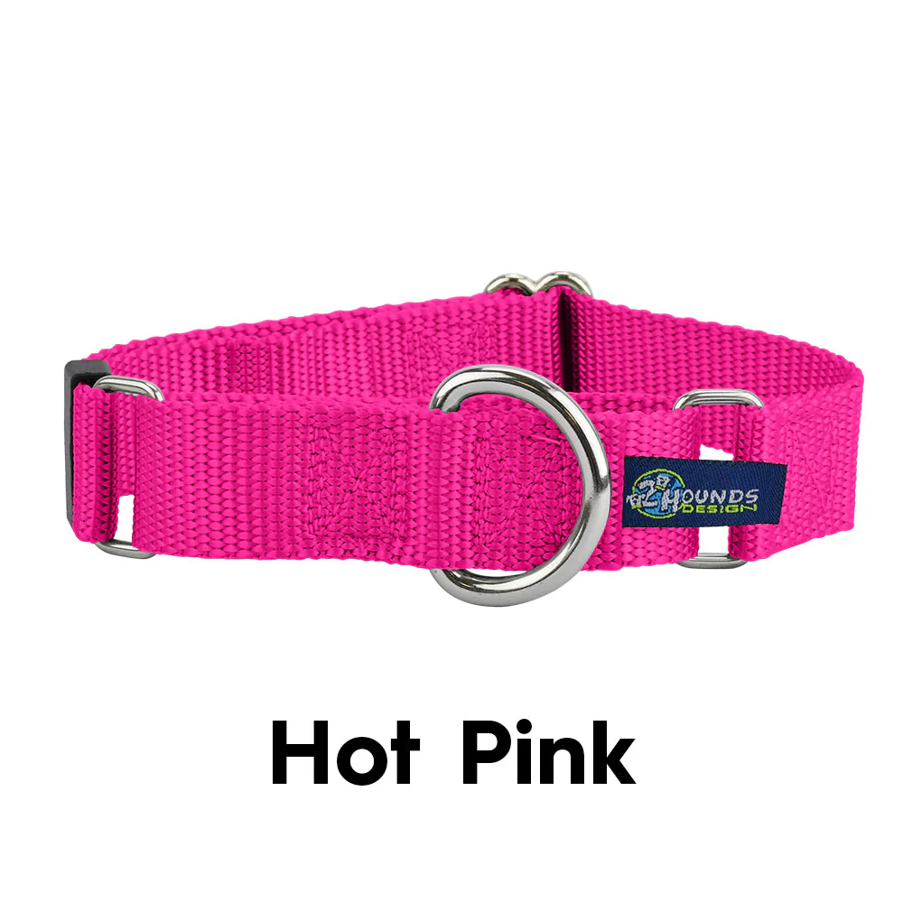 5/8″ and 1″ Hot Pink Nylon Dog Collar - Image 2