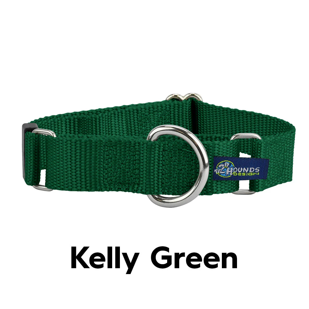 5/8″ and 1″ Kelly Green Nylon Dog Collar - Image 2