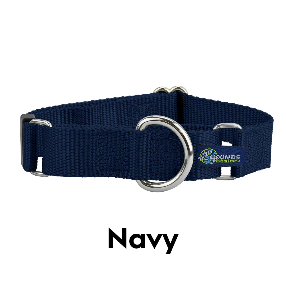 5/8″ and 1″ Navy Blue Nylon Dog Collar - Image 2