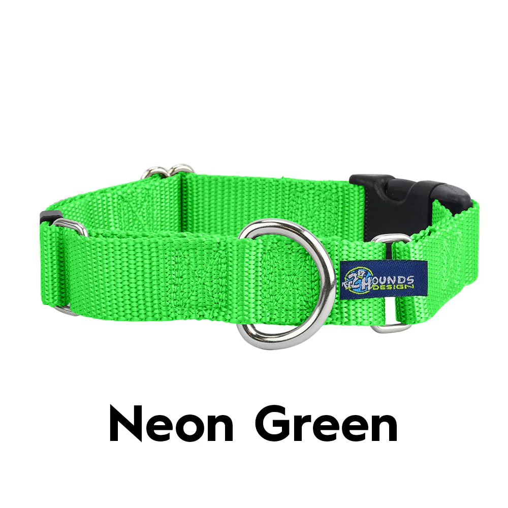 5/8″ and 1″ Neon Green Nylon Dog Collar - Image 3
