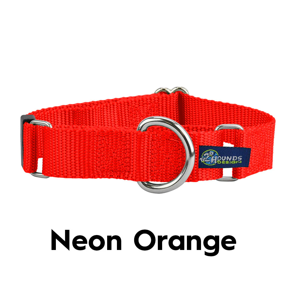 5/8″ and 1″ Neon Orange Nylon Dog Collar - Image 2