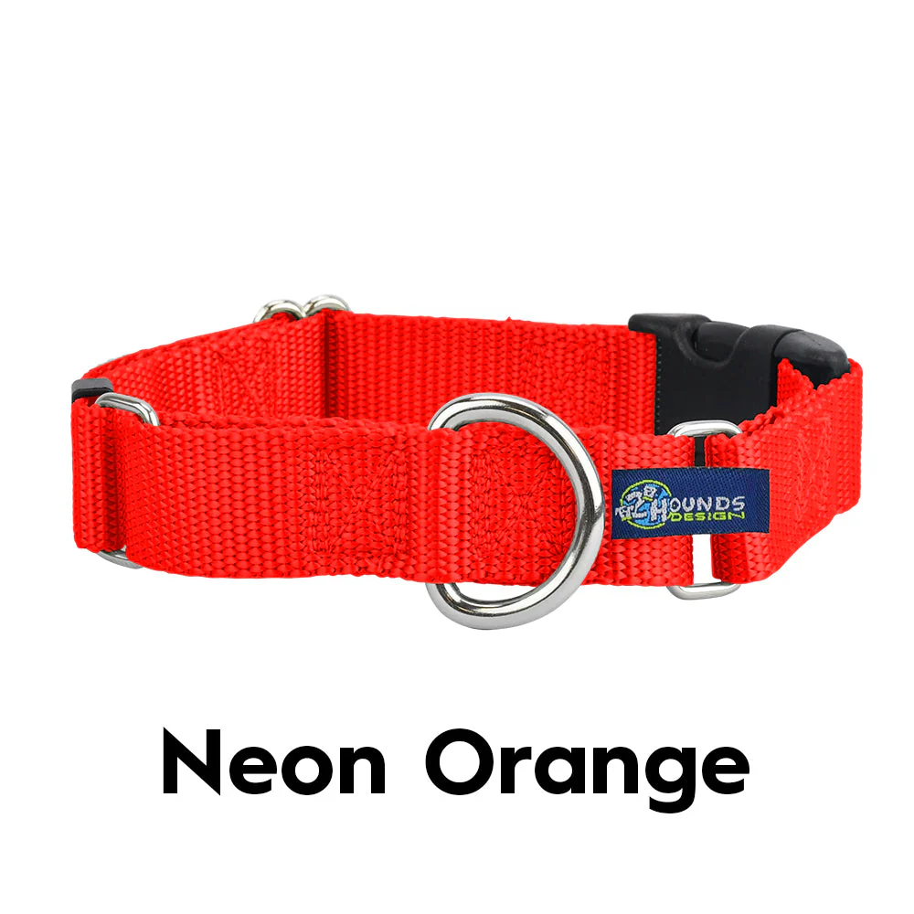 5/8″ and 1″ Neon Orange Nylon Dog Collar - Image 3