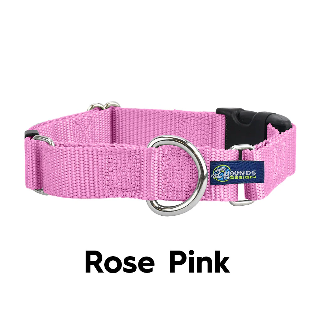 5/8″ and 1″ Rose Pink Nylon Dog Collar - Image 3