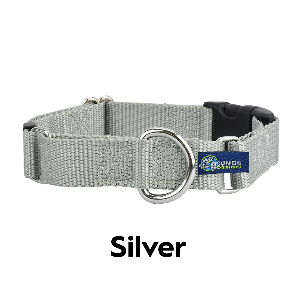 5/8″ and 1″ Silver Nylon Dog Collar - Image 3