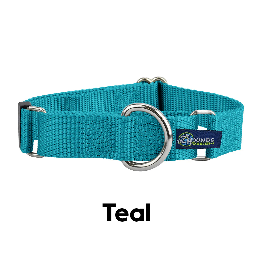 5/8″ and 1″ Teal Nylon Dog Collar - Image 2