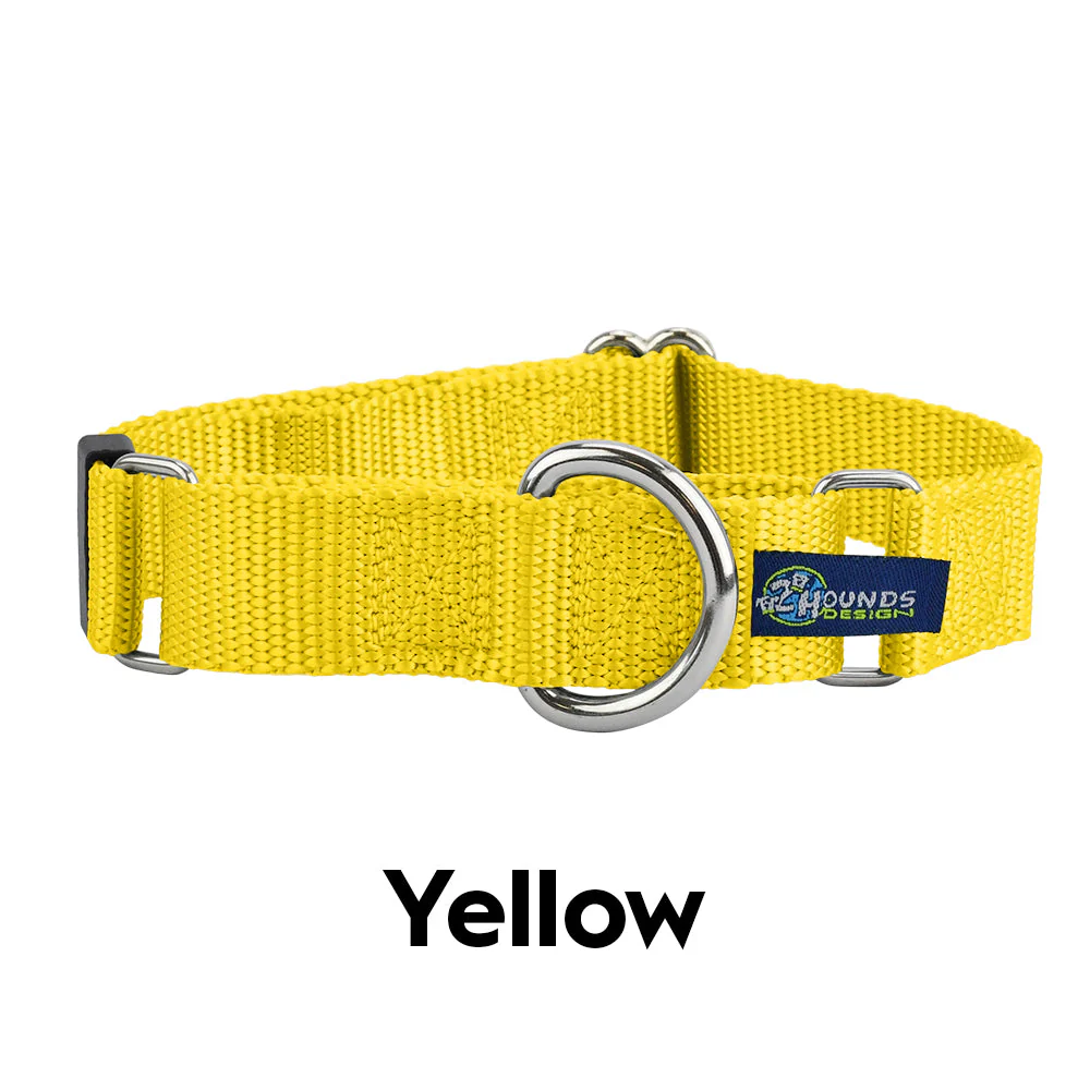 5/8″ and 1″ Yellow Nylon Dog Collar - Image 2