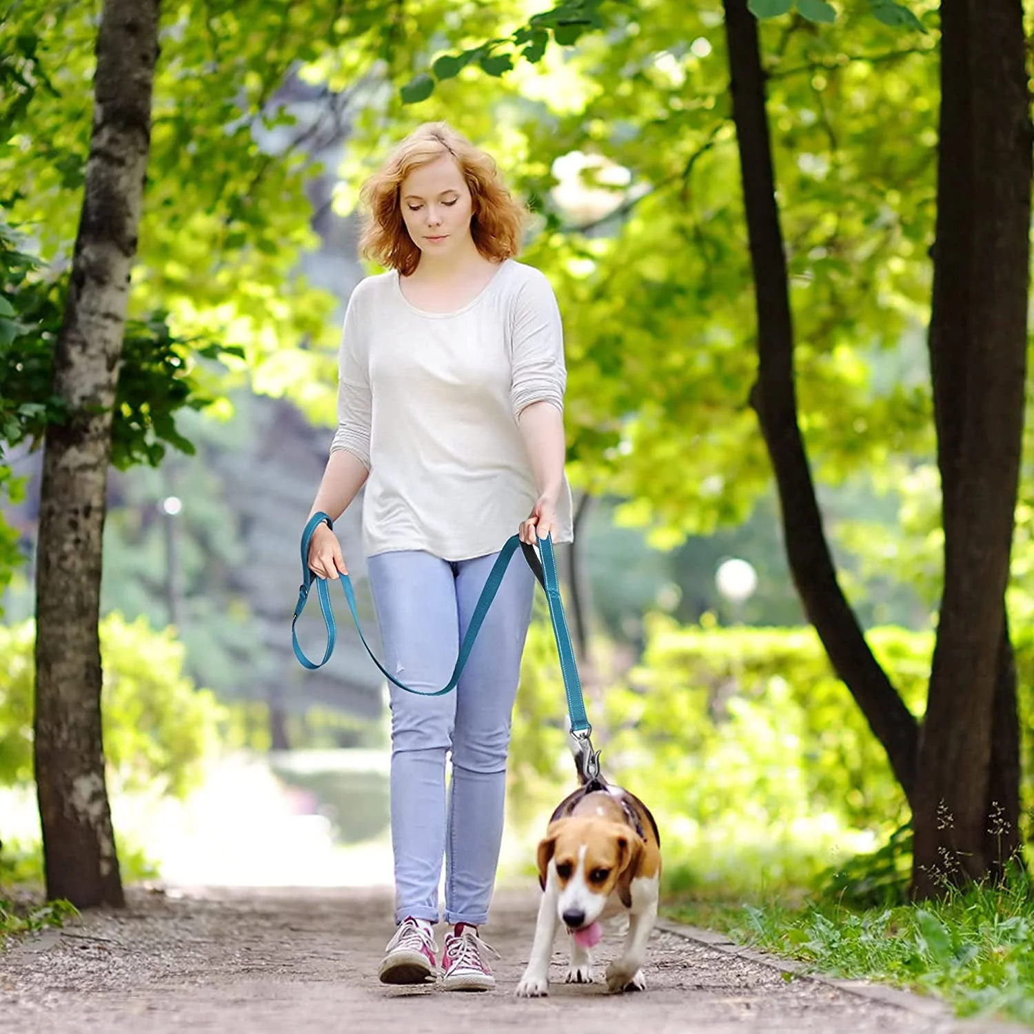5 FT Heavy Duty Dog Leash with 2 Comfortable Padded Handles - Image 7
