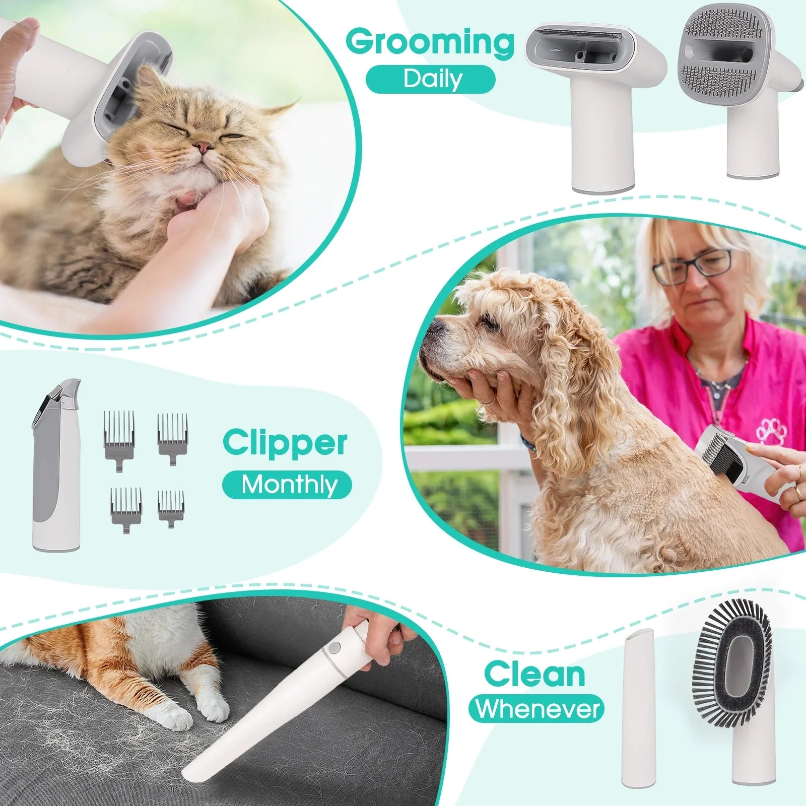 5 in 1 Pet Grooming Kit & Vacuum - Image 6