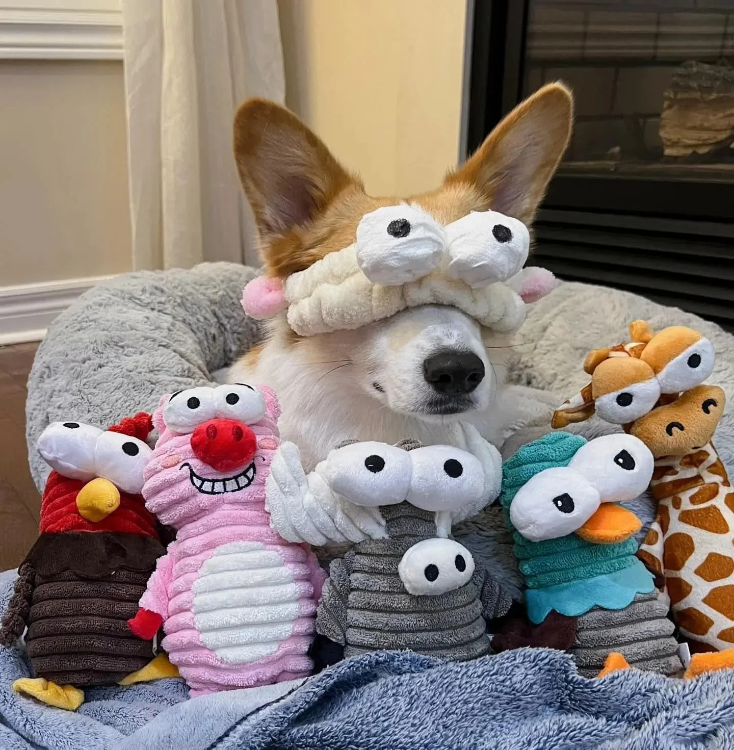 5-Pack Squeaky Dog Toys, Durable Plush Critter Set for Small to Large Dogs - Image 2