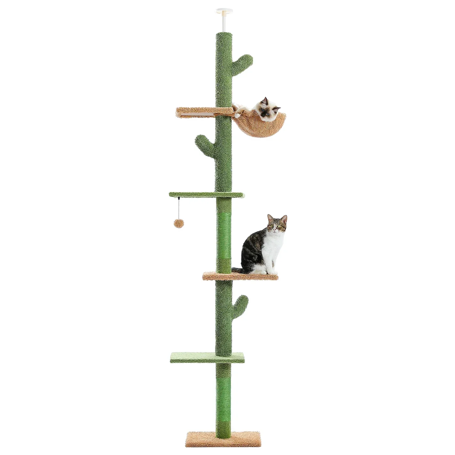5 Tier Cat Tree Tower with Scratching Posts & Hammock - Image 8