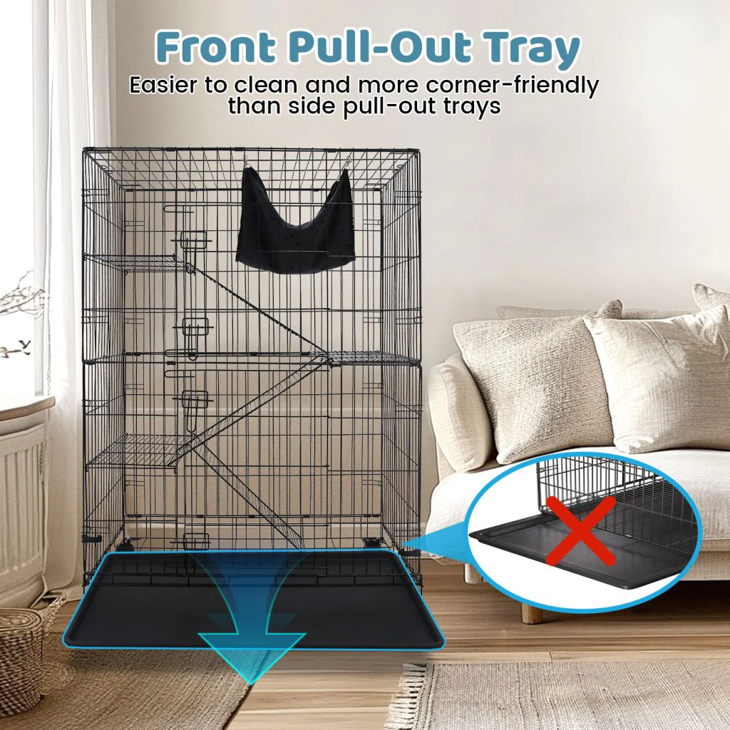 50 Inch 4-Tier Cat Cage C01 - Image 4