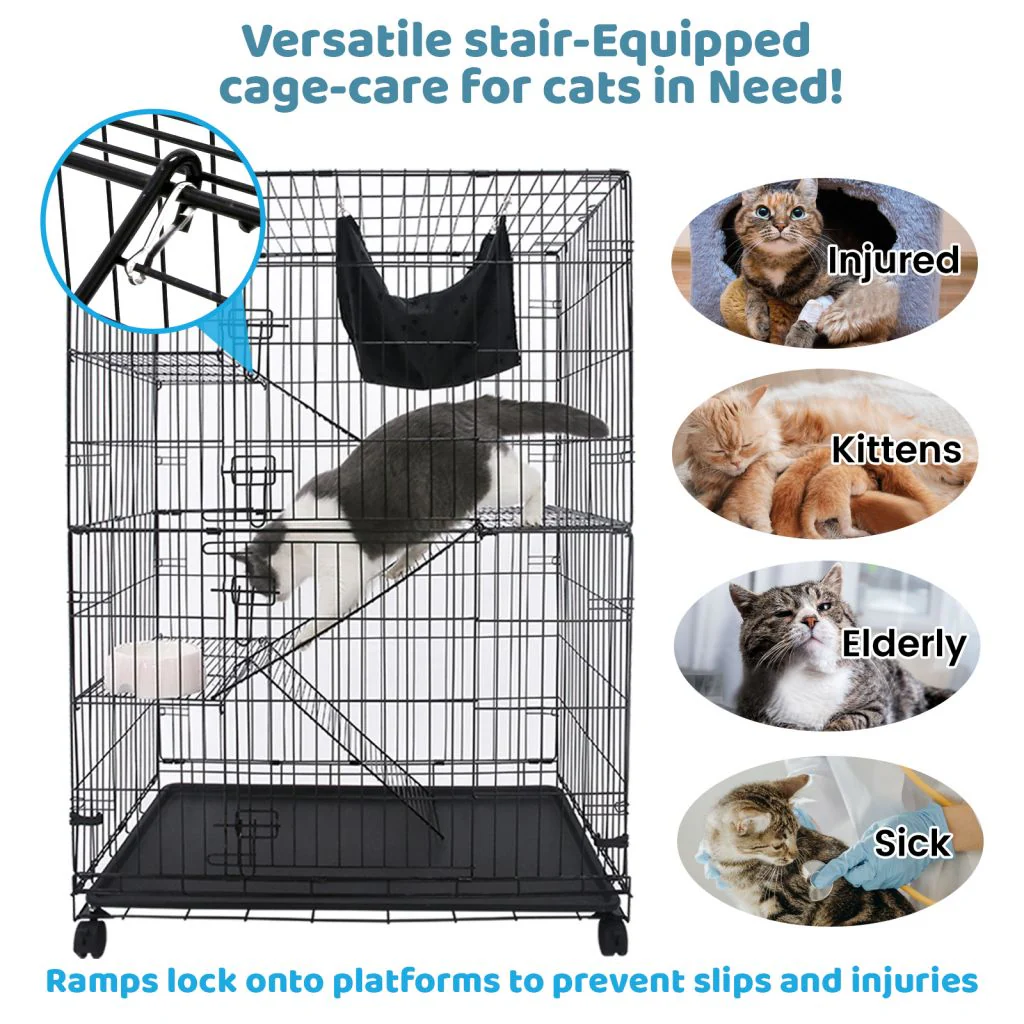 50 Inch 4-Tier Cat Cage C01 - Image 5