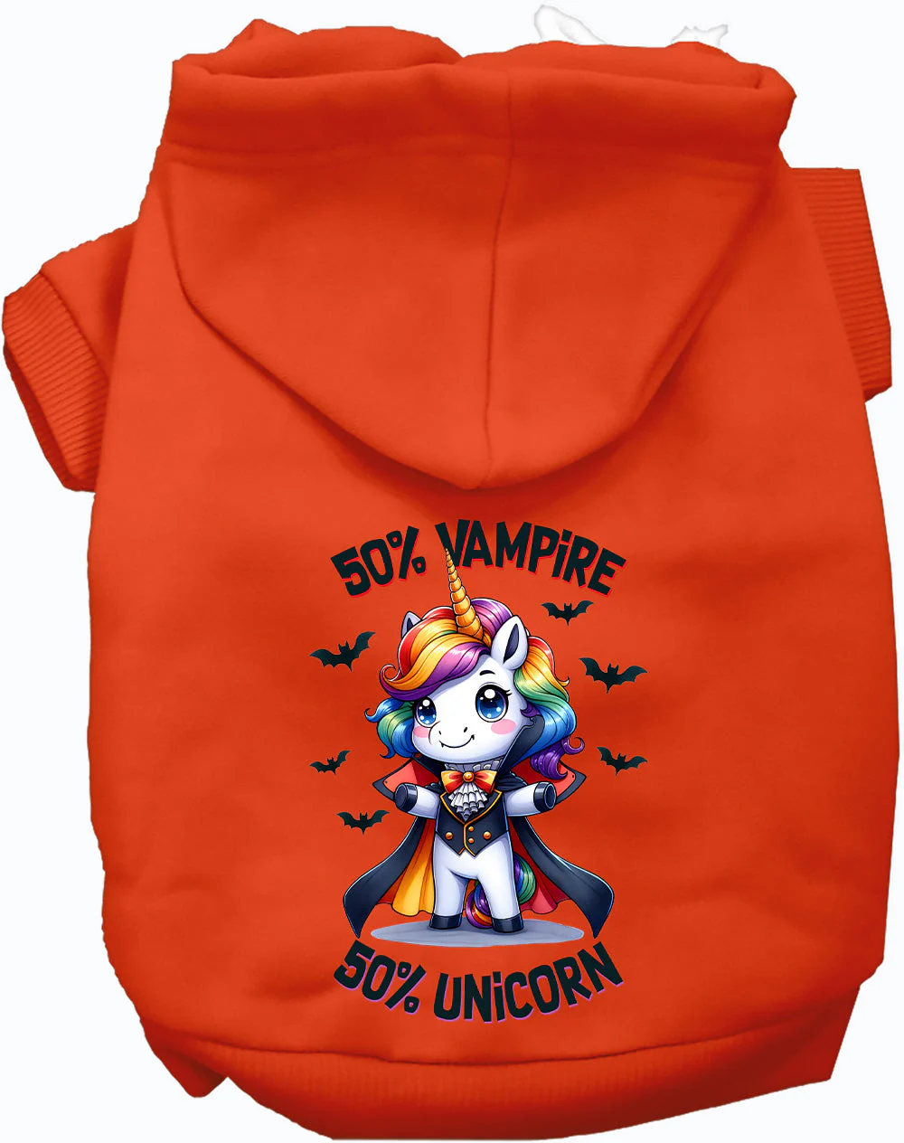 50 Percent Vampire and Unicorn Halloween Pet Hoodie - Image 5