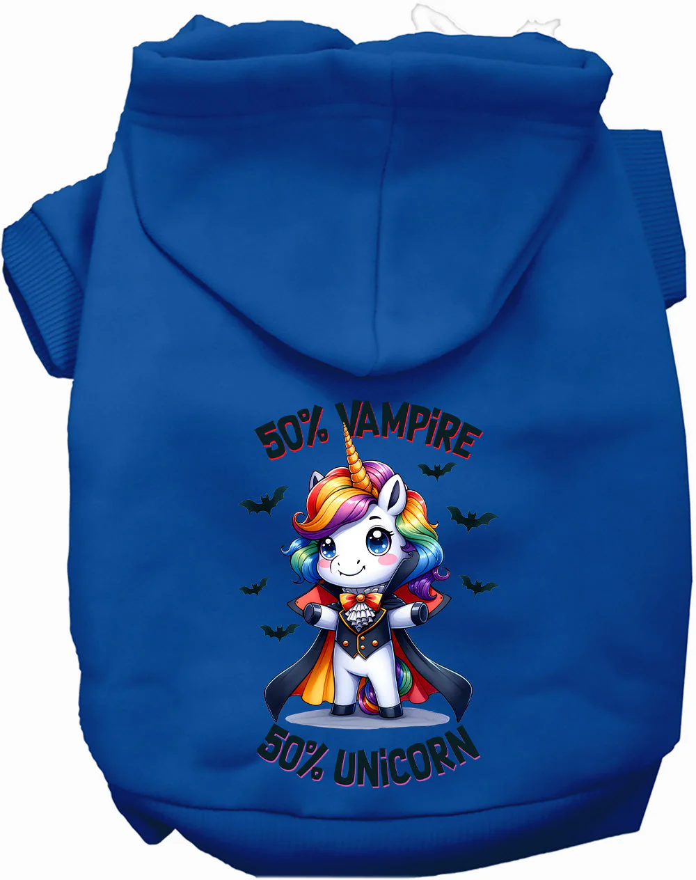 50 Percent Vampire and Unicorn Halloween Pet Hoodie - Image 8