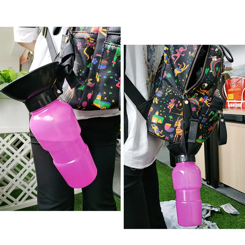 500ml Outdoor Portable Pet Water Bottle – Leakproof Dog & Cat Travel Cup with Drinking Bowl Feeder - Image 4