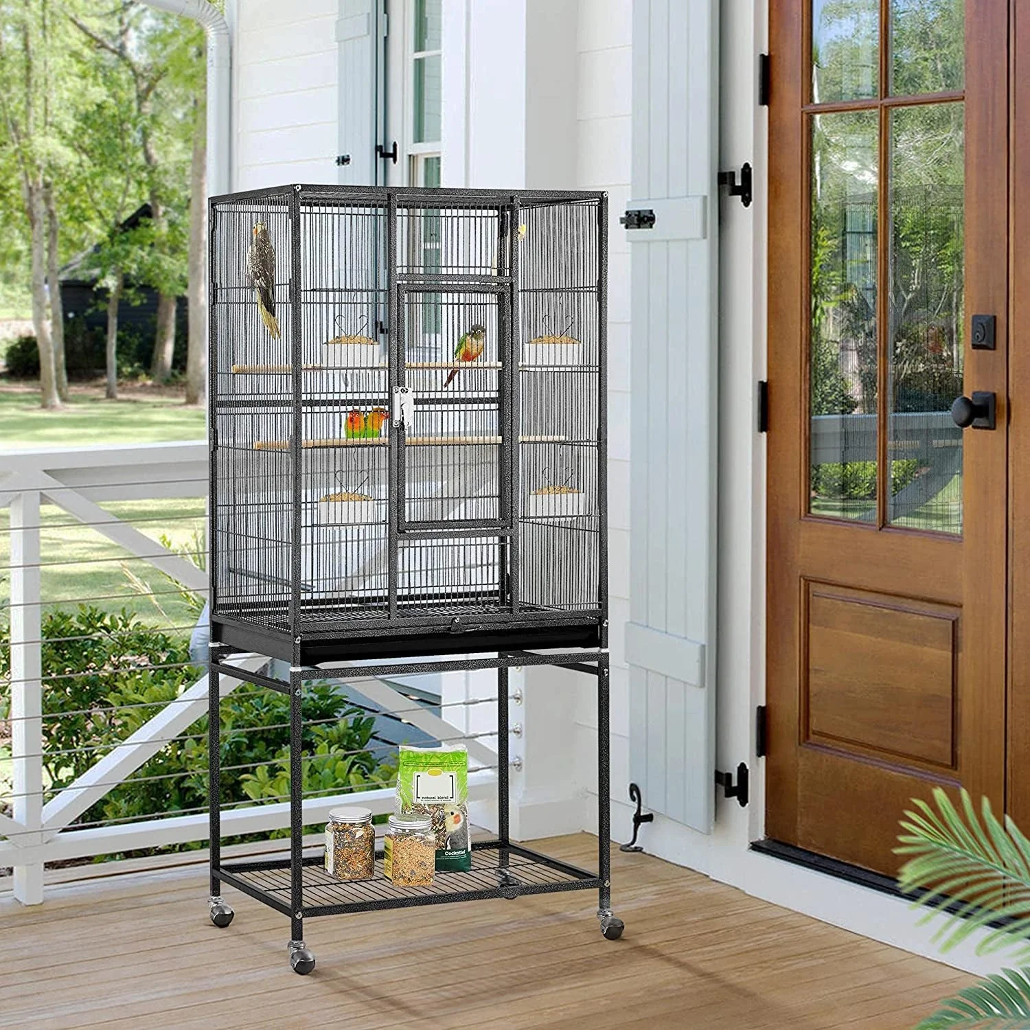 54-Inch Wrought Iron Standing for Large Parrot - Image 2