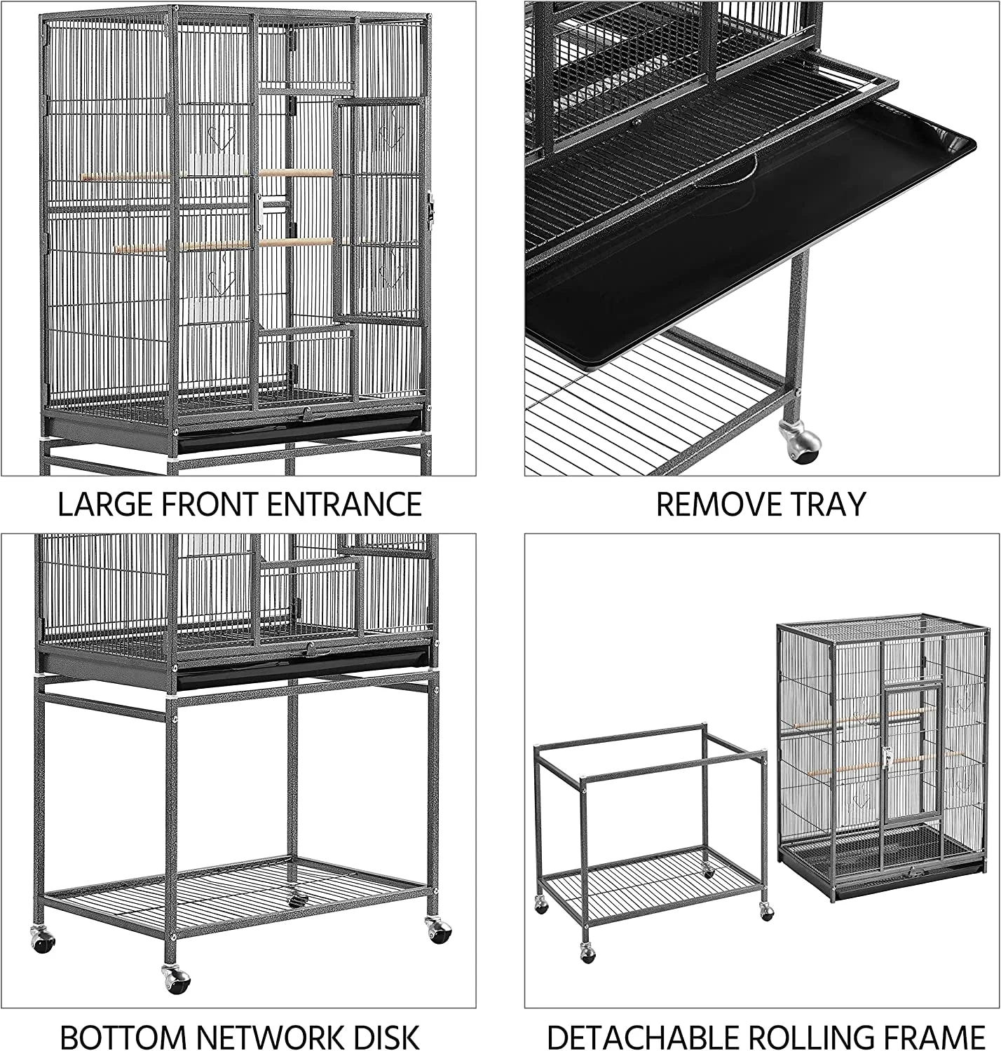 54-Inch Wrought Iron Standing for Large Parrot - Image 7