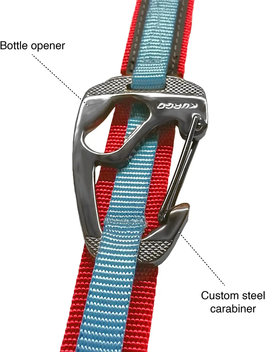 6 in 1 Hands Free Dog Leash | Reflective Running Belt Leash for Dogs | Crossbody & Waist Belt Leash | Carabiner Clip | Padded Handle for Training, Hiking or Jogging | Quantum Leash | 6 Colors - Image 4