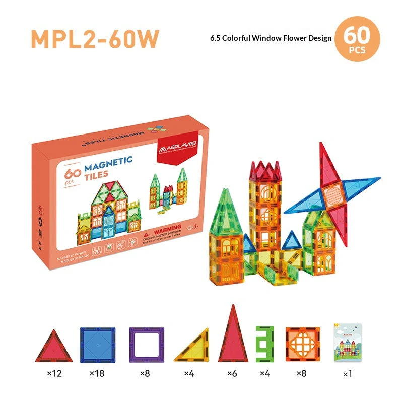 65cm Colorful Window Childrens Magnetic Building Toy  Educational Magnetic Blocks - Image 11