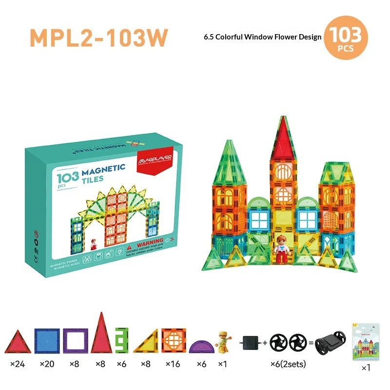 65cm Colorful Window Childrens Magnetic Building Toy  Educational Magnetic Blocks - Image 12