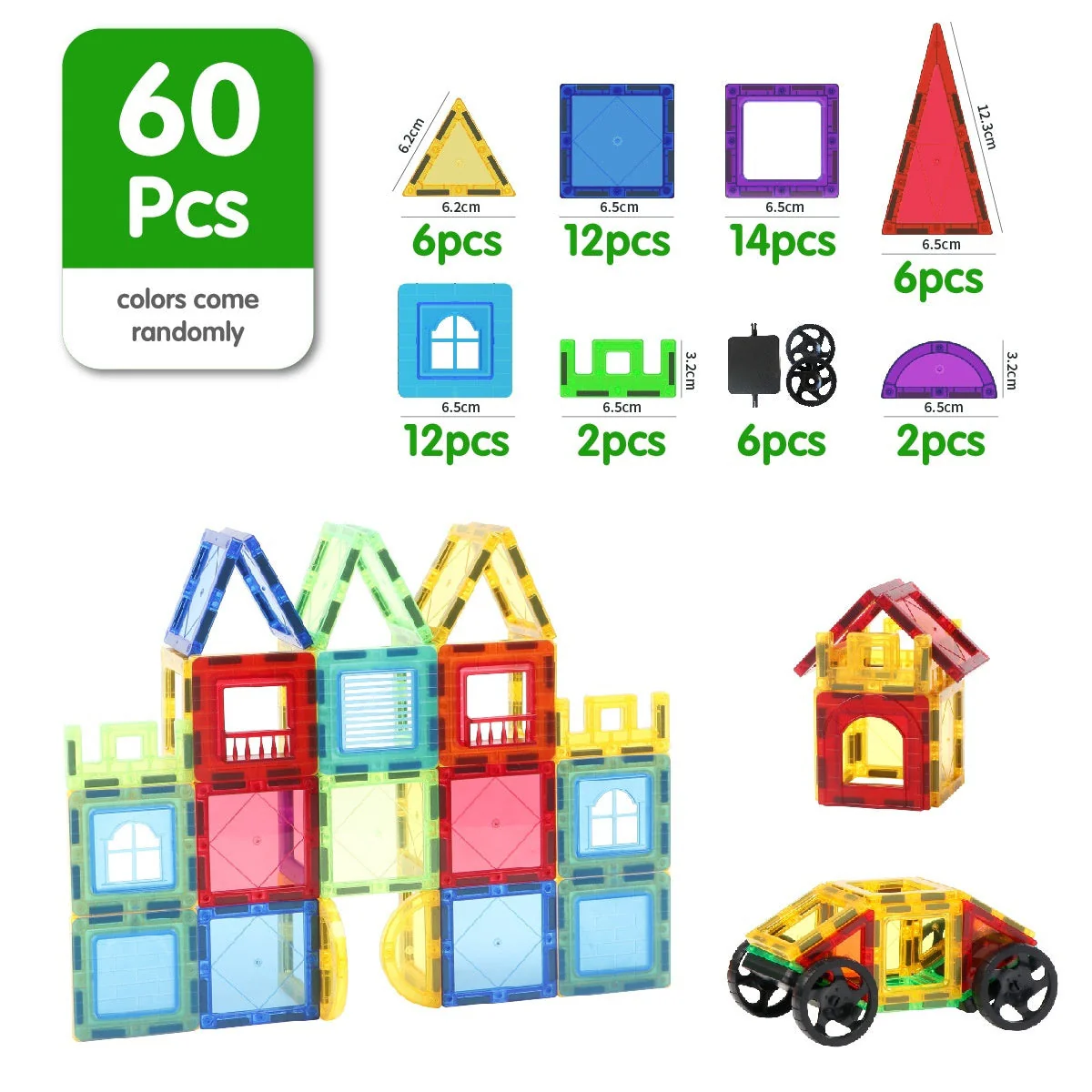 65cm Colorful Window Childrens Magnetic Building Toy  Educational Magnetic Blocks - Image 7