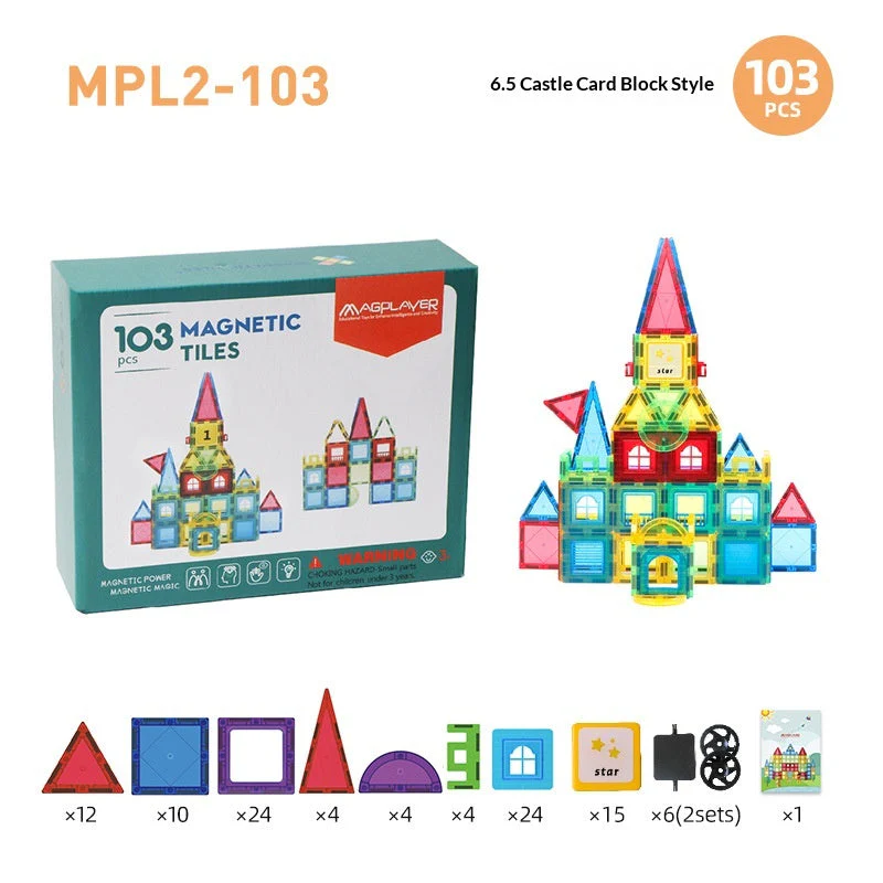 65cm Colorful Window Childrens Magnetic Building Toy  Educational Magnetic Blocks - Image 9