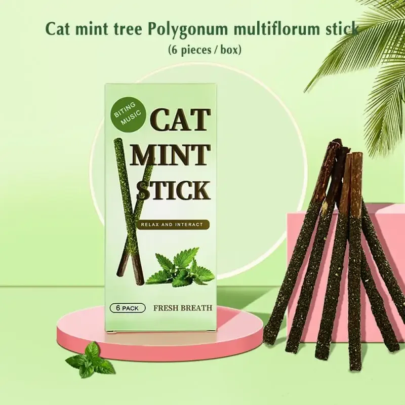 6PCS Natural Matatabi Cat Sticks – Silvervine Teeth Cleaning Treat & Cat Chew Toy - Image 8