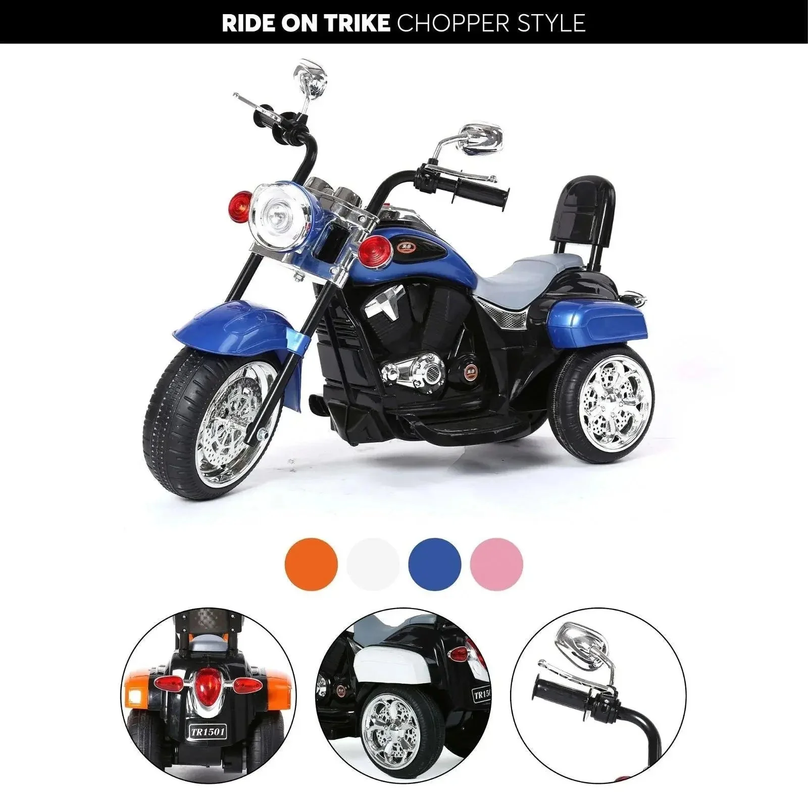 6V Freddo Toys Chopper Style Ride on Trike - Image 16