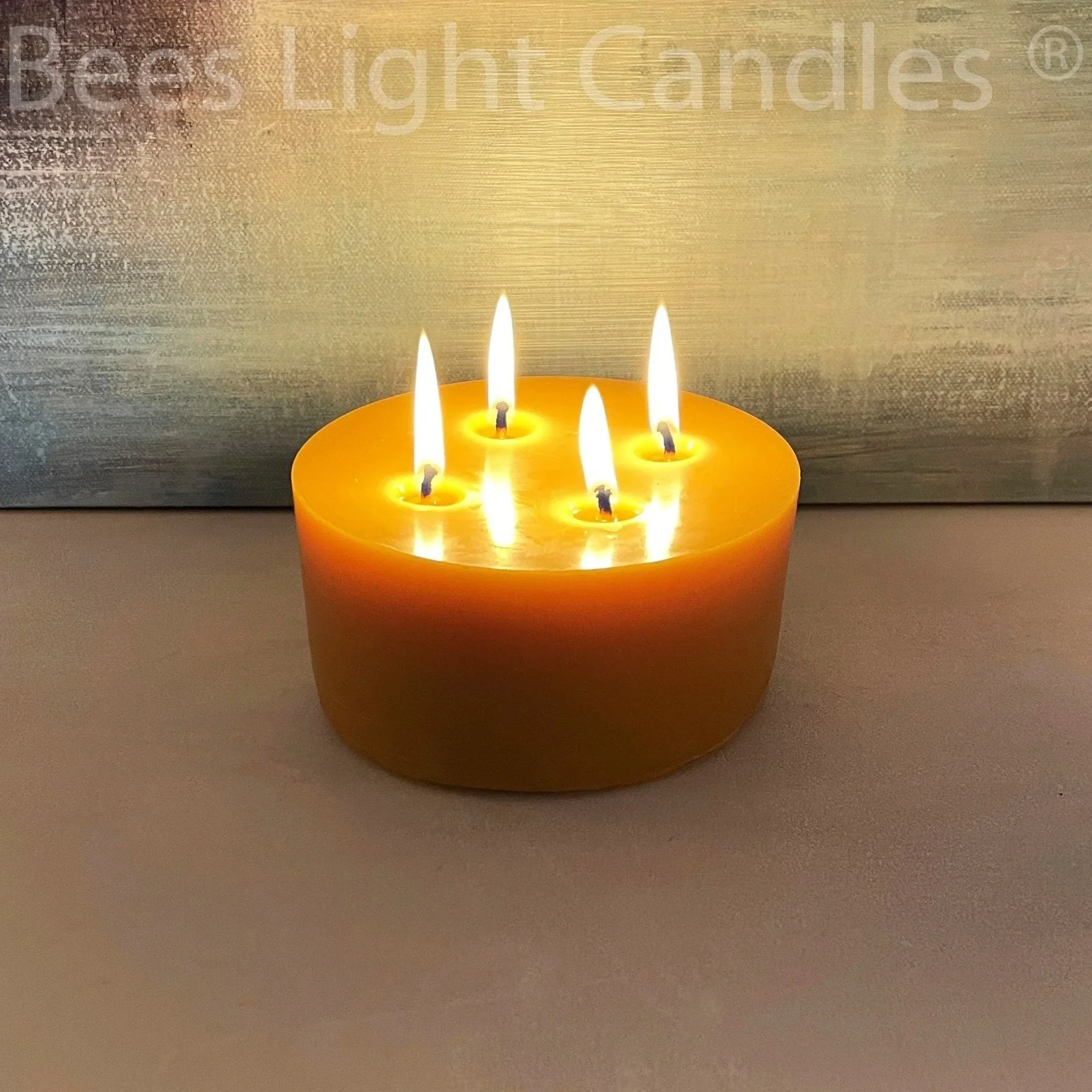 6x3" Beeswax Pillar Candle - Image 2