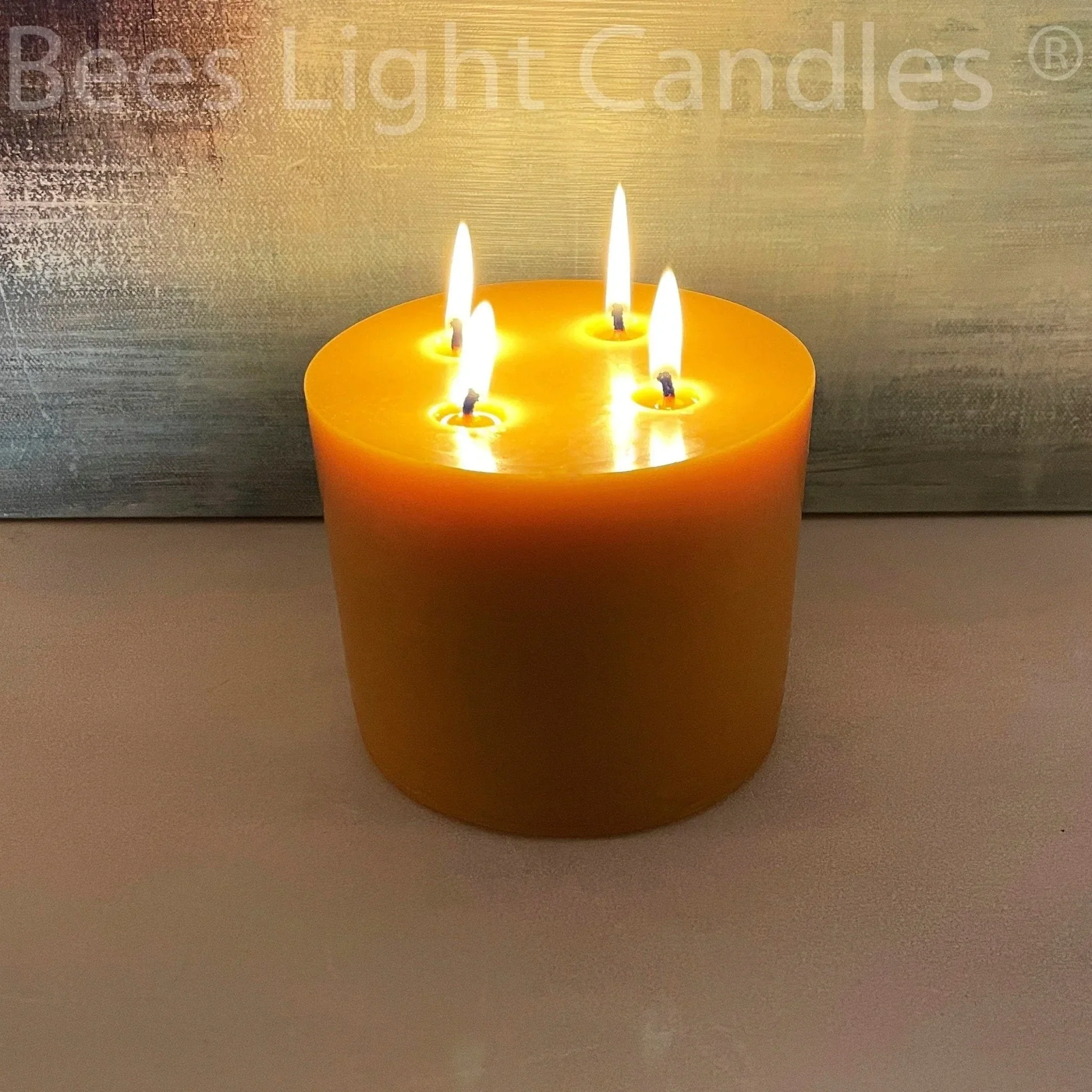 6x5" Beeswax Pillar Candle - Image 2